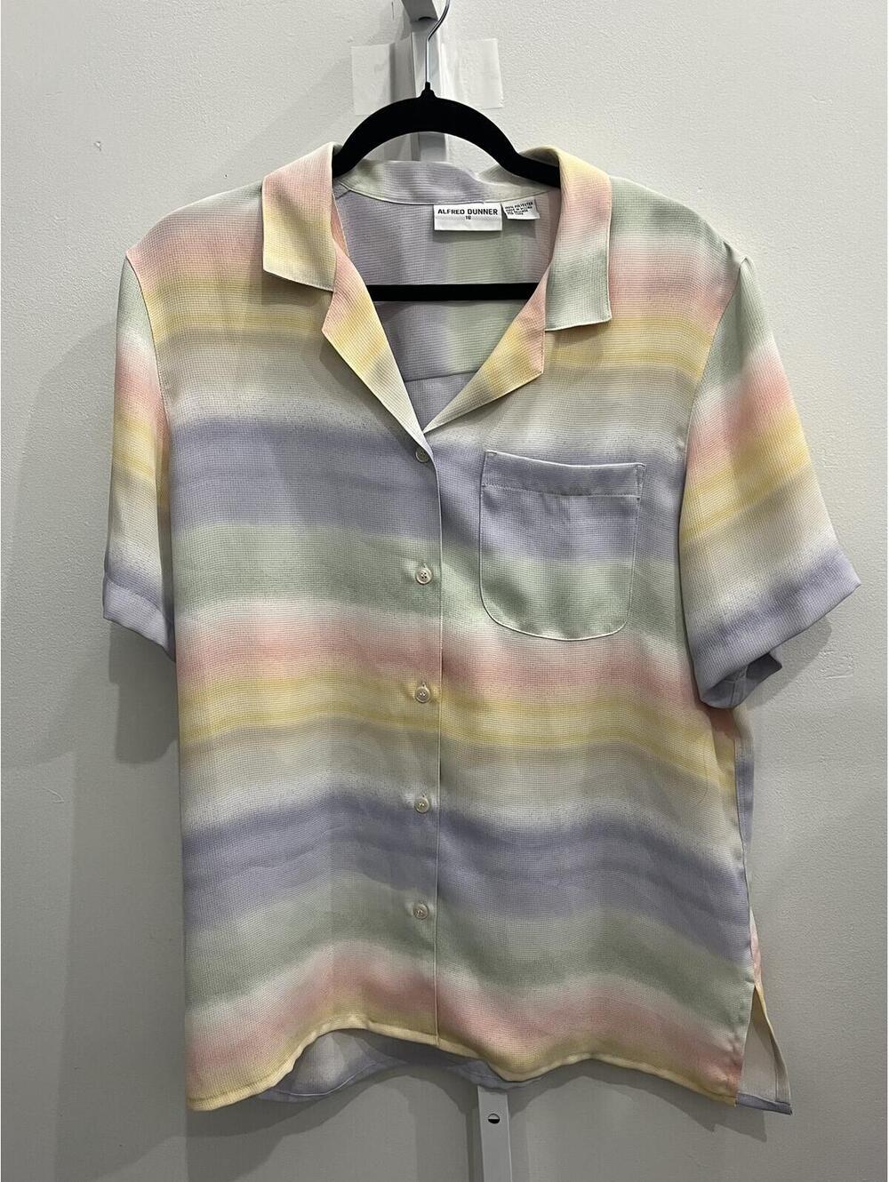 Alfred Dunner Women's Short Sleeve Button-Up